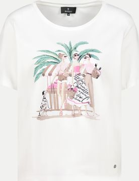 T-Shirt mit Frauen-Zeichnung Weiß 36