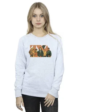 Women's Loki TVA Group Sweatshirt in Grey Size: Medium - Grey - Size: M - Marvel - FashionsVida