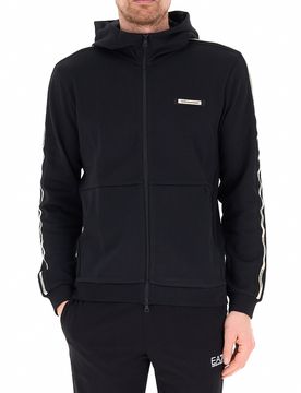 Felpa con zip NERO 3XL
