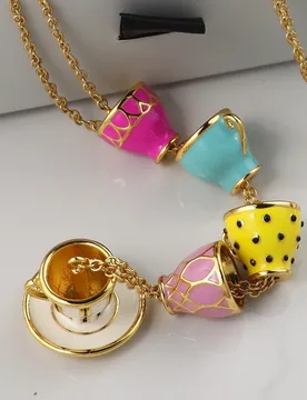 VKVVA Fashion Funny Teapot Teacup Necklace Earrings Set Fresh Creative Design for Women Jewelry Gifts - Aliexpress - FashionsVida