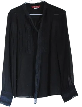 MaxMara Black Lace Blouse - MaxMara - FashionsVida