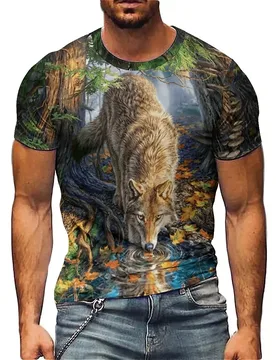 Horror Element Men's 3D Printed Short-Sleeve T-Shirt - 3D Full-Body Print, Smooth Fabric Top - Aliexpress - FashionsVida