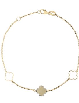 Bracciale Donna Oro Giallo Bianco GL100808