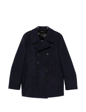 Men's Wool Overcoat with Cupro-Sleeve Lining