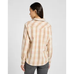 Regular Western Shirt Khaki Plaid Größe L female