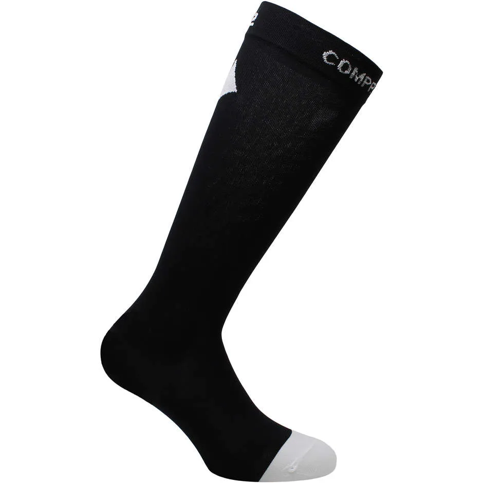 Calza Lunga a Compressione Tecnica Recovery Nero Bianco taglia XS - Sixs - FashionsVida