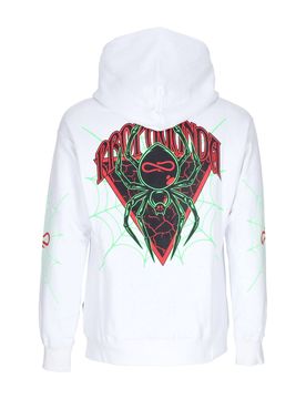 Felpa Cappuccio Uomo Triangle Web Hoodie White