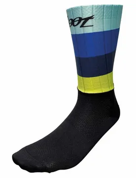 Calzini Team Aero Black / Blue / Neon