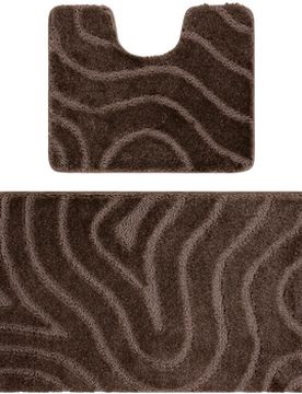 Teppiche Zweiteiliges Badezimmerset Supreme Waves, Wellen, 60x100 Cm 60x100 Cm