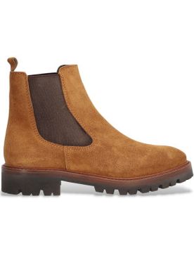 Para mujer. 260911 Botines de piel Militare (39), Plano, Ninguno, Casual