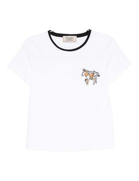 T-shirt in cotone ricamato