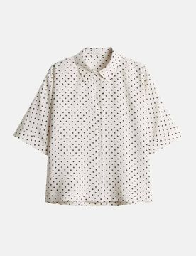 Hemdbluse FARISE Polka Dot Design Weiß 36