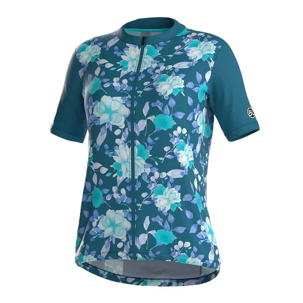 Maglia A Maniche Corte Flora Avio Blue - Bicycle Line - FashionsVida