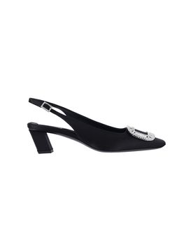 Sleek Heeled Pumps with Silk-Viscose Upper and Sheep Leather Lining