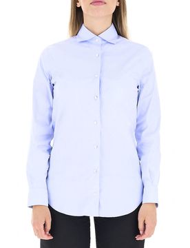 Camicia misto cotone AZZURRO OXFORD 46