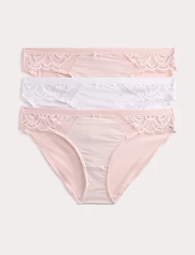 Pk Amelia Lace Bikini Knickers Cool Pink female - M&S - FashionsVida