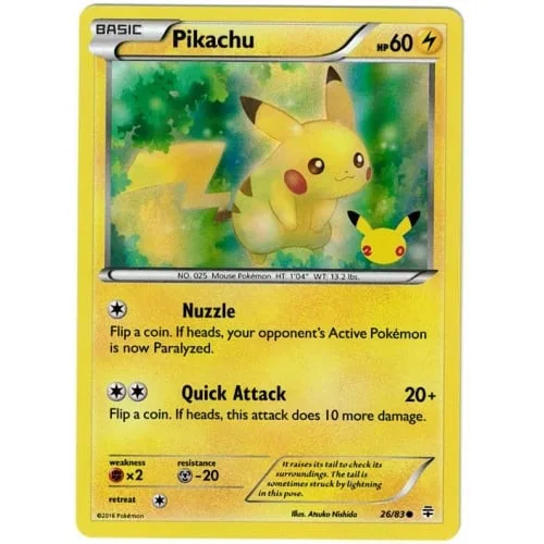 Pokemon Generations 26/83 Pikachu (Pikachu Stamp Holo) - Pokémon - FashionsVida