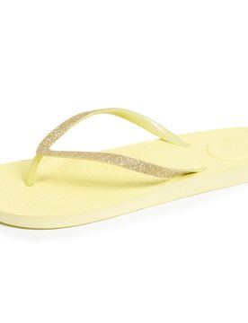 Tongs tige paillettes Jaune jaune 40