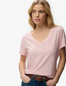 Superdry Damen Studios Slub T-shirt mit Stickerei Pink - Größe: 44 - 29.99 - FashionsVida