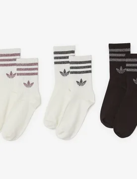 Chaussettes X3 Crew Glitter beige/marron 37/39 - ADIDAS ORIGINALS - FashionsVida