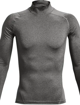 Langarm-T-Shirt mit Stehkragen HeatGear® - Gris - male - Size: 3XL