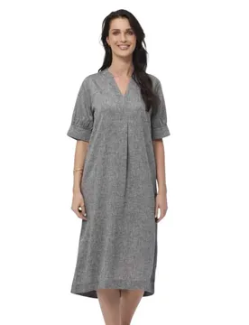 Vestito Midi Con Maniche 3/ Divine Black Melange L