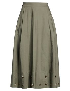 Falda midi Mujer Verde militar 38 Mujer
