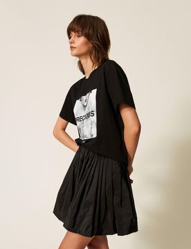 T-shirt avec imprimé et strass