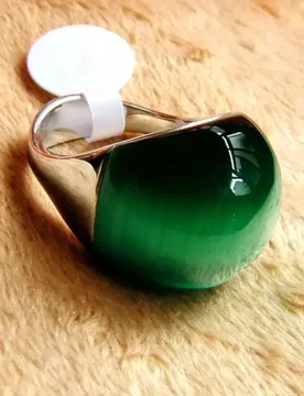 High-cold style new product trendy ins versatile fashion green opal ring simple opening adjustable - Aliexpress - FashionsVida