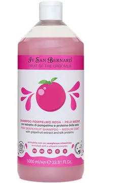 Shampoing Pour Chien à Poil Mi-long Pamplemousse Rose 1l 1L