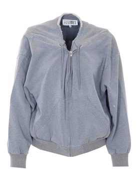 Felpa grigia con zip
