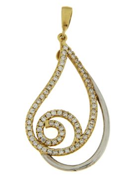 Ciondolo Donna Oro Bianco Giallo GL101899