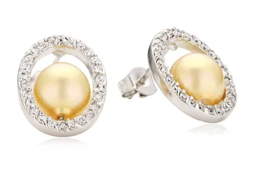 Womens 925 Sterling Silver Stud Earrings - Ear-1992 - One Size