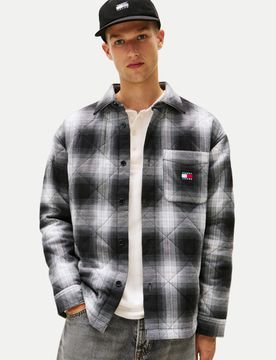 Overshirt mit Karomuster Grau M