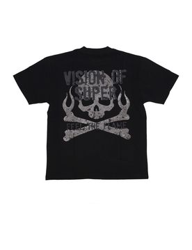 Maglietta Uomo Military Skull On Back Tee Black