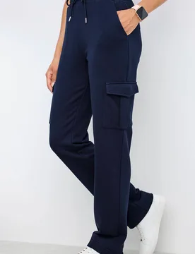 Women's Cargo Jogger 31" (79cm) inside leg Pants in Navy Size: Medium - Navy - Size: M - Cotton Traders - FashionsVida