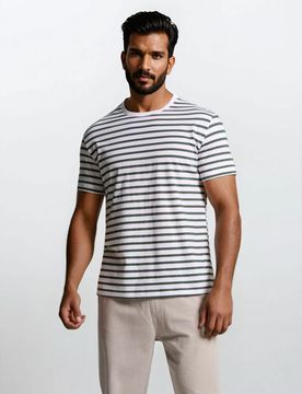 T-shirt in cotone a righe - altro