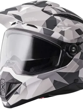 Casco Moto Adventure Adventus Camo Bianco Opaco Grigio M taglia S - gms - FashionsVida