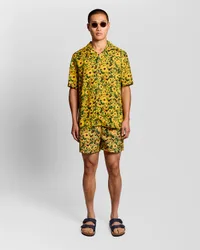 Men's Floral Swim Shorts in Yellow