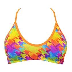 Mare Chevi Rainbow Bikini Top Orange 2XL Women