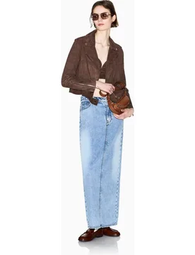 Cazadora de mujer estilo Biker en ante - Armani Exchange - FashionsVida
