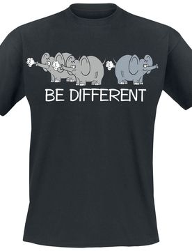 T-Shirt - Be Different - L bis 4XL - für Männer - Größe XL - schwarz - Männer - male