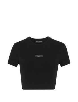Short Sleeve Crinkled Neck T-Shirt - Size 38