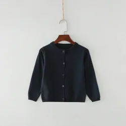 Chaqueta de punto de unicolor para niñas jóvenes
