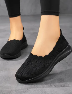 Zapatos planos casuales cómodos y livianos para mujer en otoño/invierno, transpirables, tallas 36-45, zapatillas para mujer en primavera/verano - Shein - FashionsVida