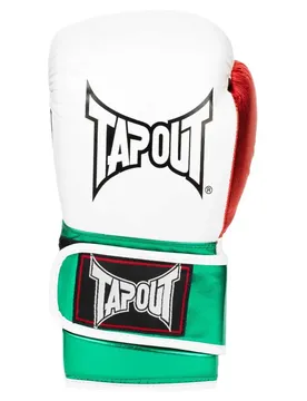 Gants De Boxe En Cuir Synthétique Papito White / Green / Red 14 oz
