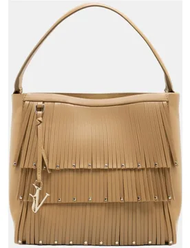 Bolso de mujer Bucket Chole piel con flecos - Roberto Verino - FashionsVida