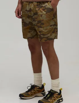 Herren Entspannt Geschnittene Ripstop-Shorts In Mittlerer Länge Mit Tarnmuster Yellow Größe Medium - boohooMAN - FashionsVida