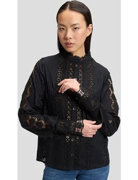 Blusa bohemia con diseño calado y puños extralargos - Lee - FashionsVida