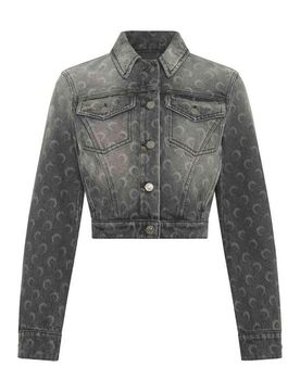 Marine Serre Giacca in denim lunare